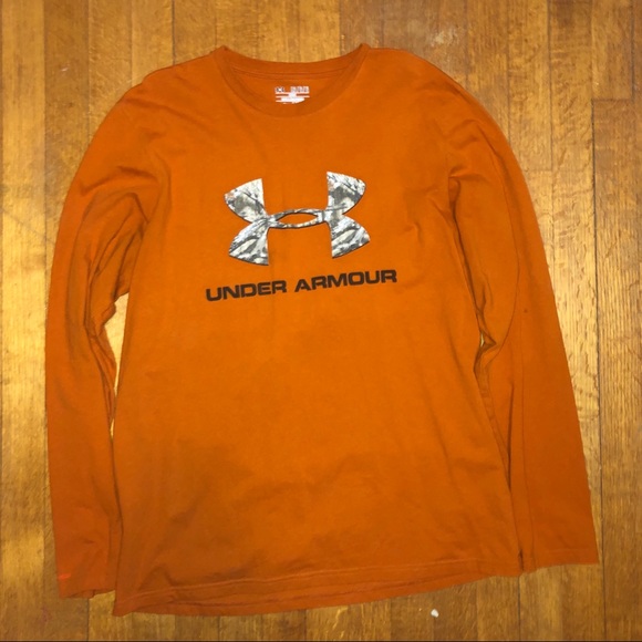 orange under armour long sleeve